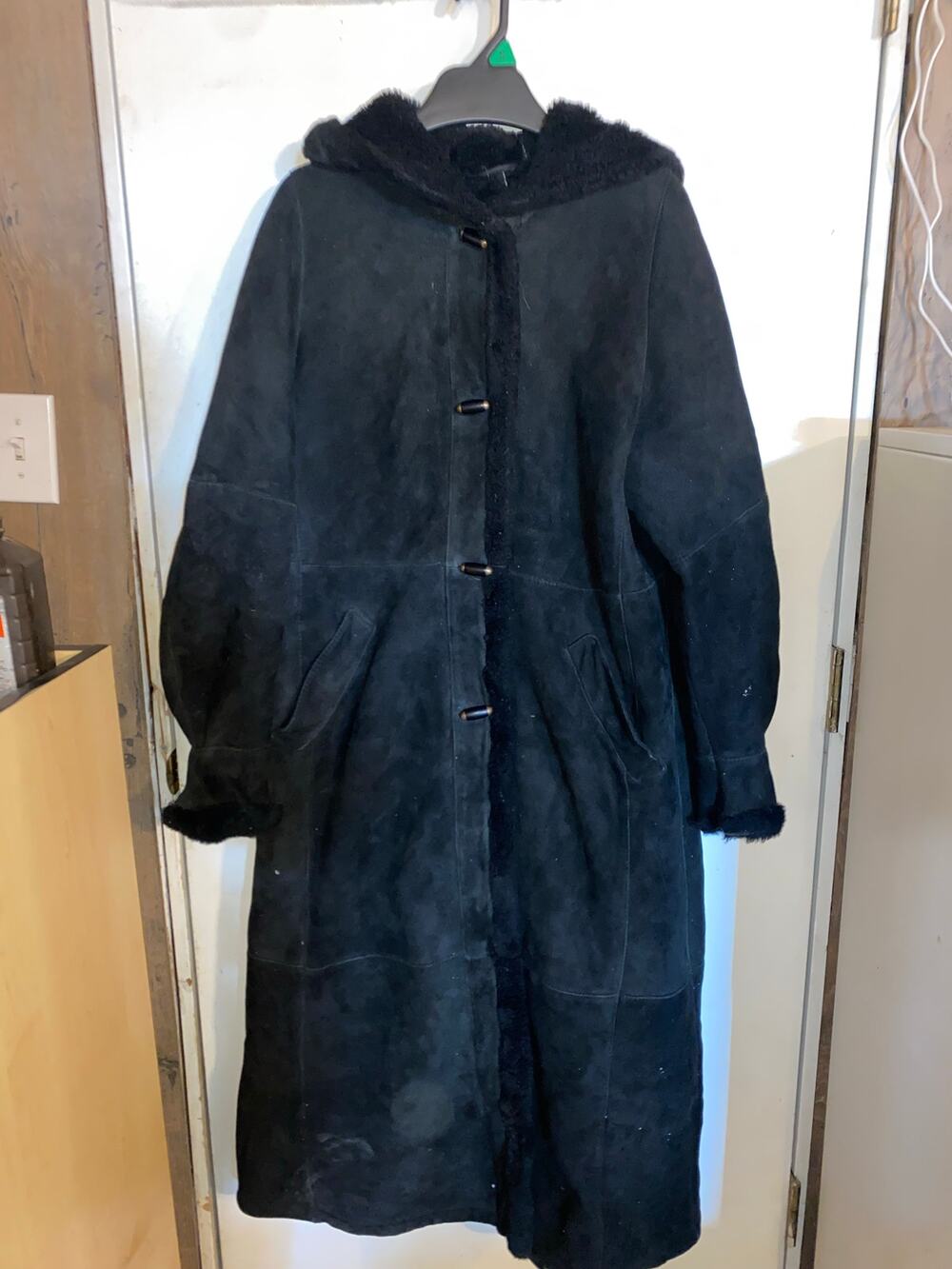 Birger Christensen Saks Fifth Avenue Black Fur Coat Womens Luxury Vintage